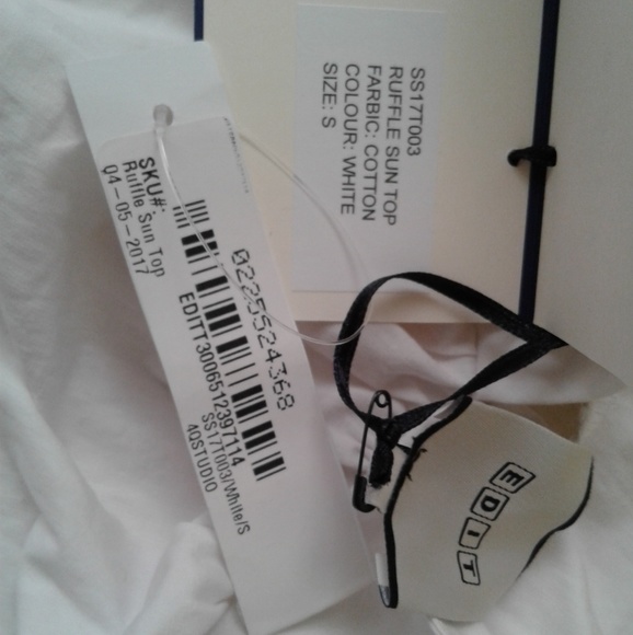 White Ruffle Sun Top - Picture 3 of 3